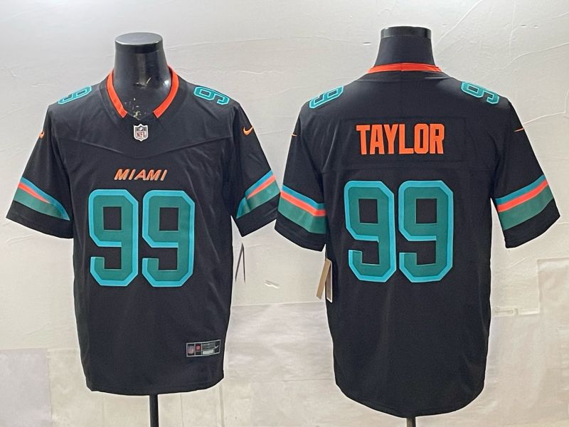 Men 2025 Nike Miami Dolphins #99 Taylor Black Throwback 5th generation Limited NFL Jersey 02->miami dolphins->NFL Jersey